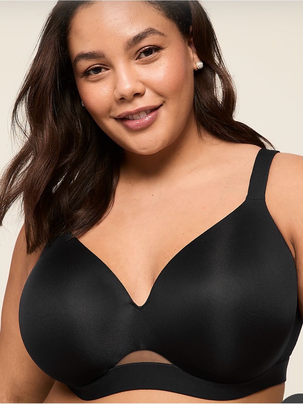 Cacique Black Smooth Full-Coverage T-Shirt Bra 36F